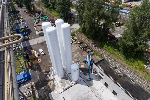 VAKO kümmert sich auch um die Aufstellung der Wasserstoffspeicher