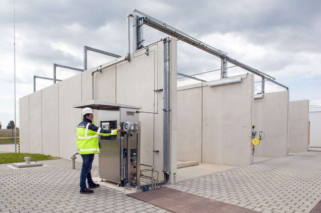 H2 Behälter für den Energiepark Mainz