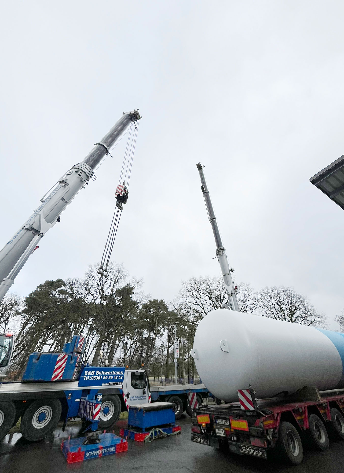 Aufstellung Wasserstofftank