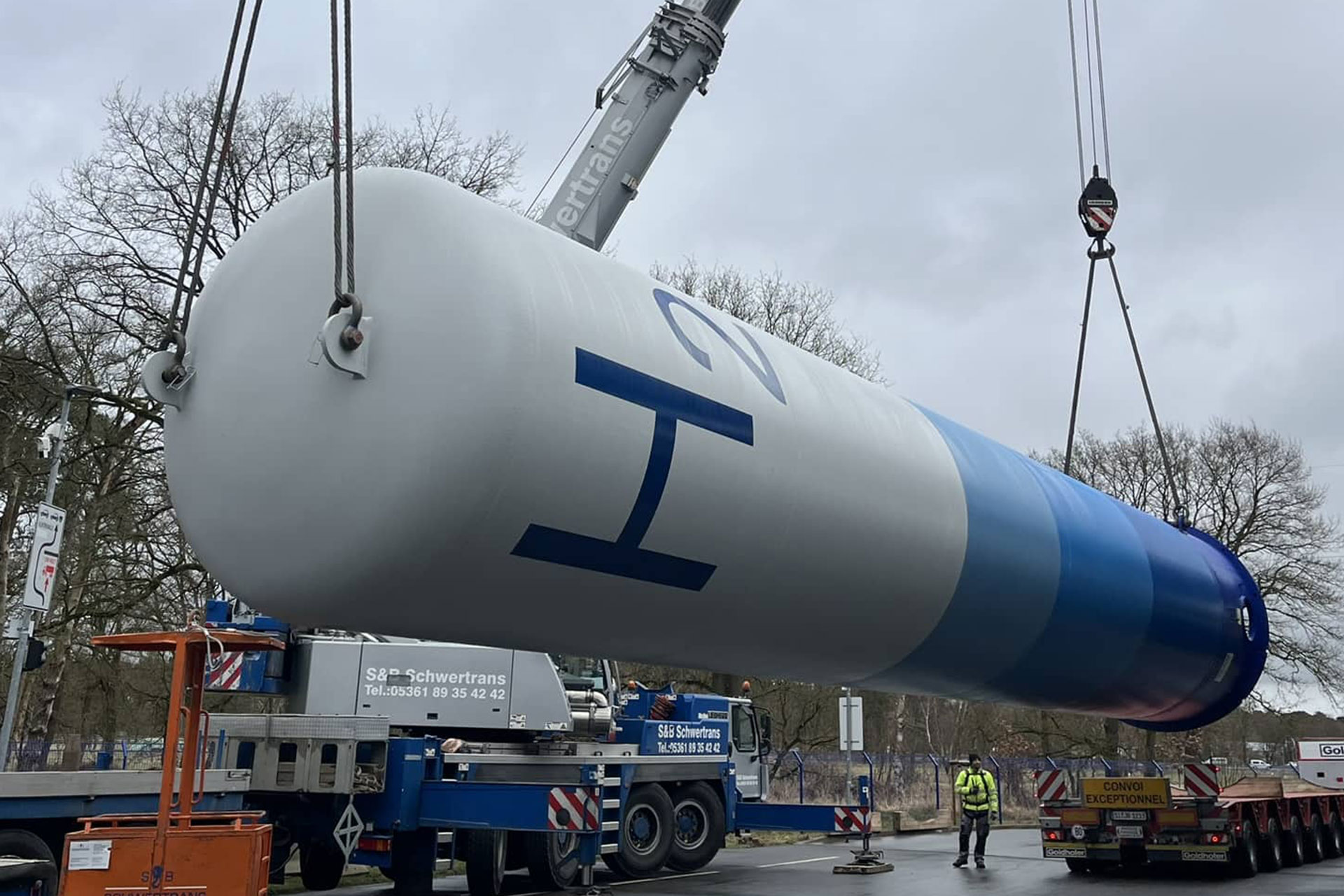 Installation der Wasserstoffspeicher